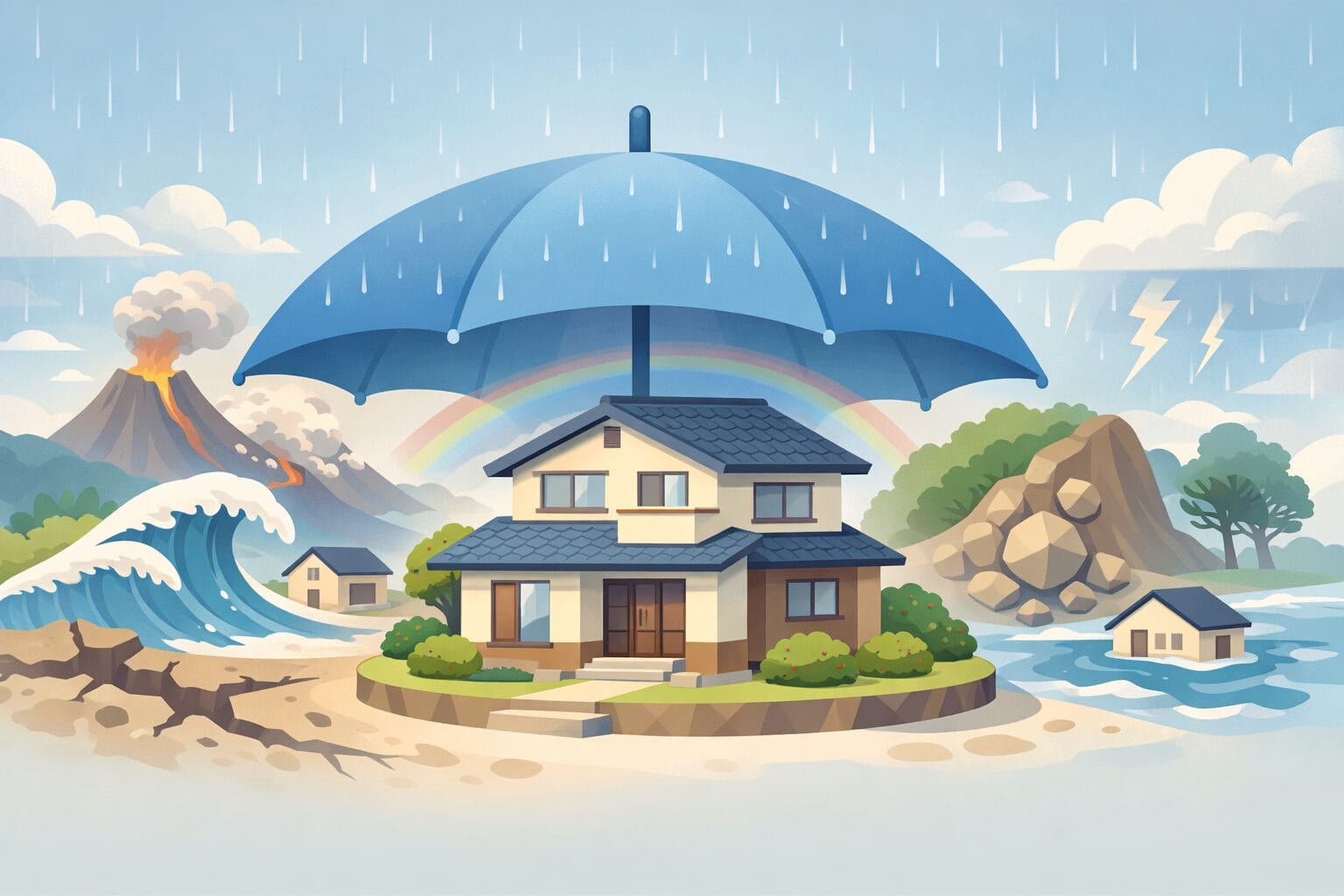 自然災害から住まいを守る備えのイメージ