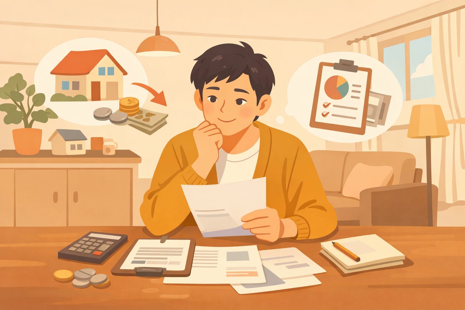 失業時の税金と住宅ローン控除を確認するイメージ