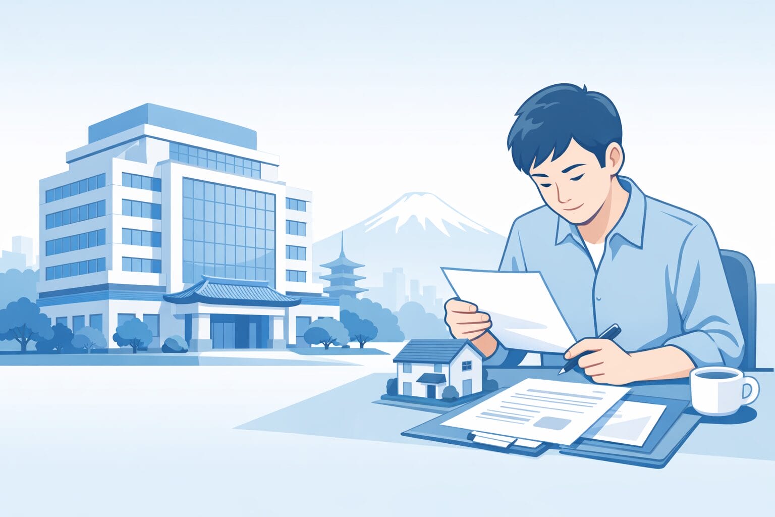住宅ローンの審査を受けるイメージ