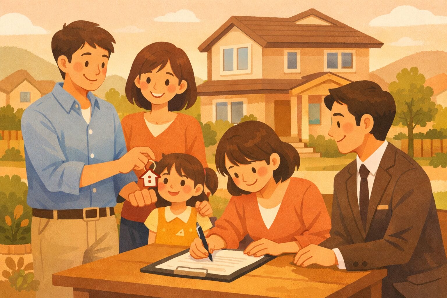 不動産会社経由で住宅ローンを申し込むイメージ