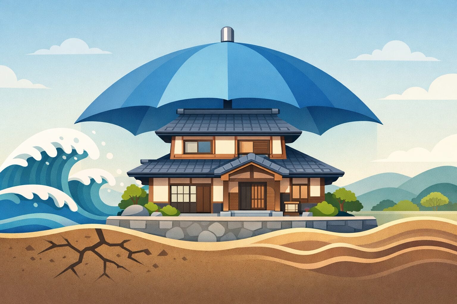 地震・津波に備える住まいのイメージ