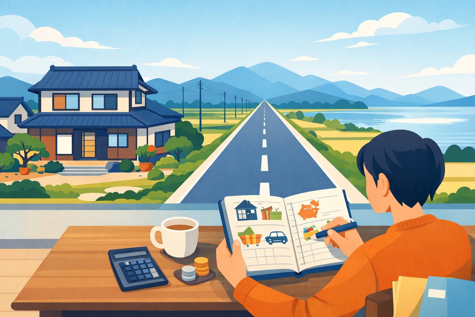 全期間固定の住宅ローンを見直す家計のイメージ