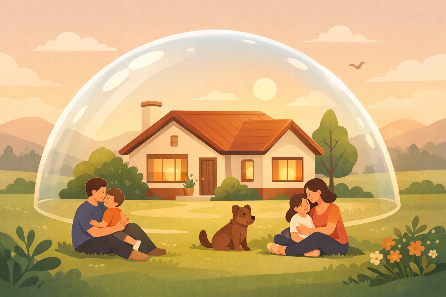 がん保障付き住宅ローンで住まいと家計を守るイメージ