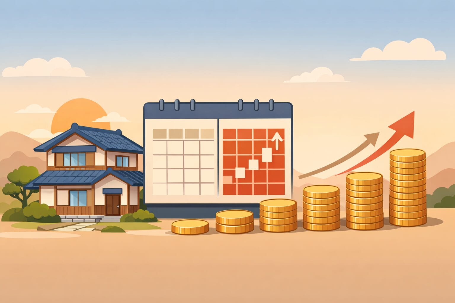 10年固定期間の終了後に金利が変わる住宅ローンのイメージ