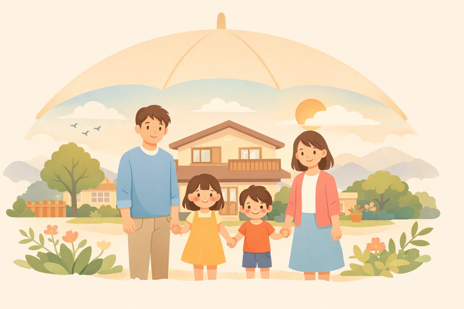 家族と住まいを守る団信の保障のイメージ