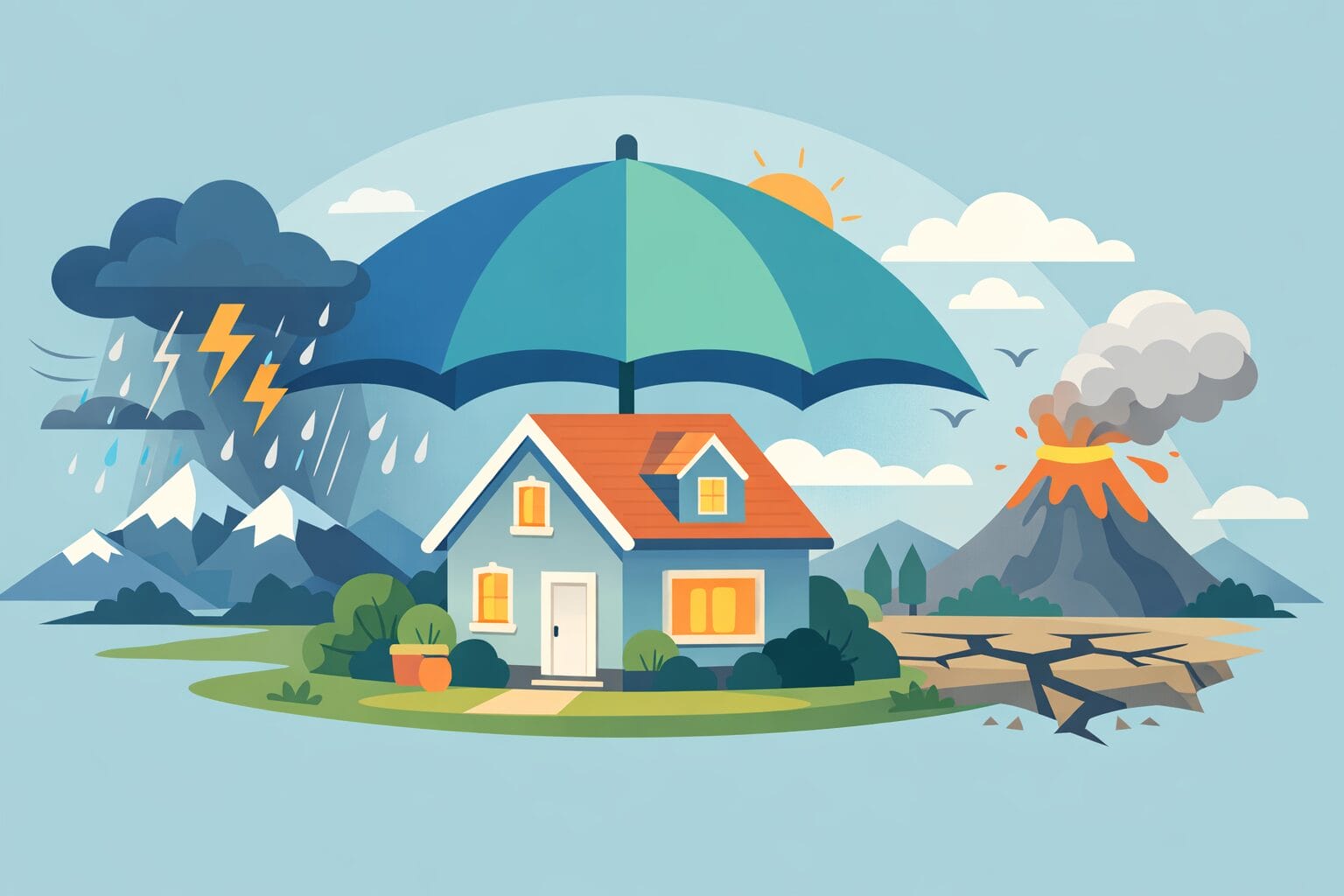 自然災害から住まいを守る備えのイメージ